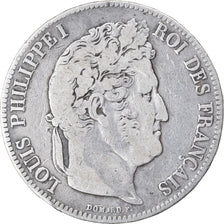 Coin, France, Louis-Philippe, 5 Francs, 1835, Nantes, VF(20-25), Silver