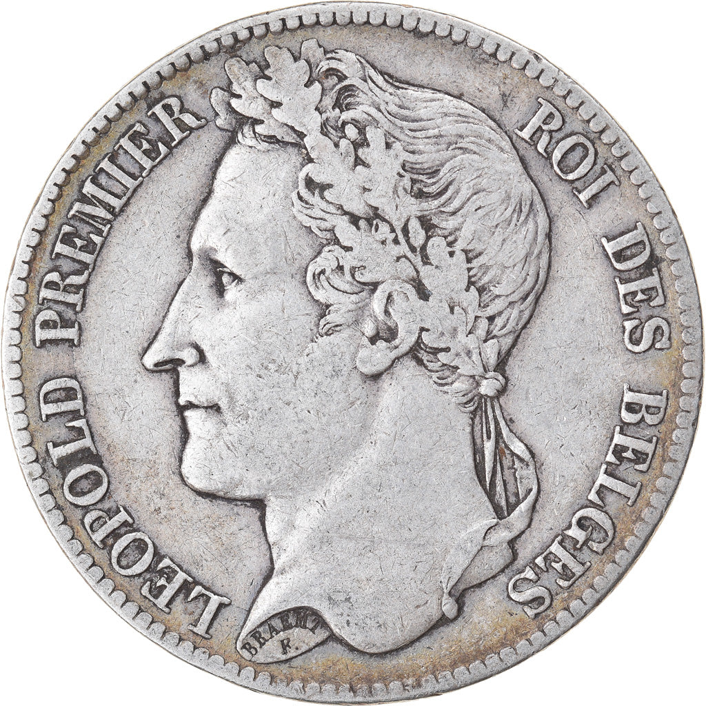 Coin, Belgium, Leopold I, 5 Francs, 5 Frank, 1833, VF(30-35), Silver, KM:3.1