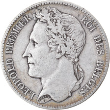 Coin, Belgium, Leopold I, 5 Francs, 5 Frank, 1833, VF(30-35), Silver, KM:3.1