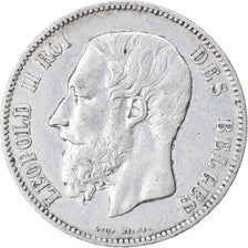Münze, Belgien, Leopold II, 5 Francs, 5 Frank, 1869, SS, Silber, KM:24