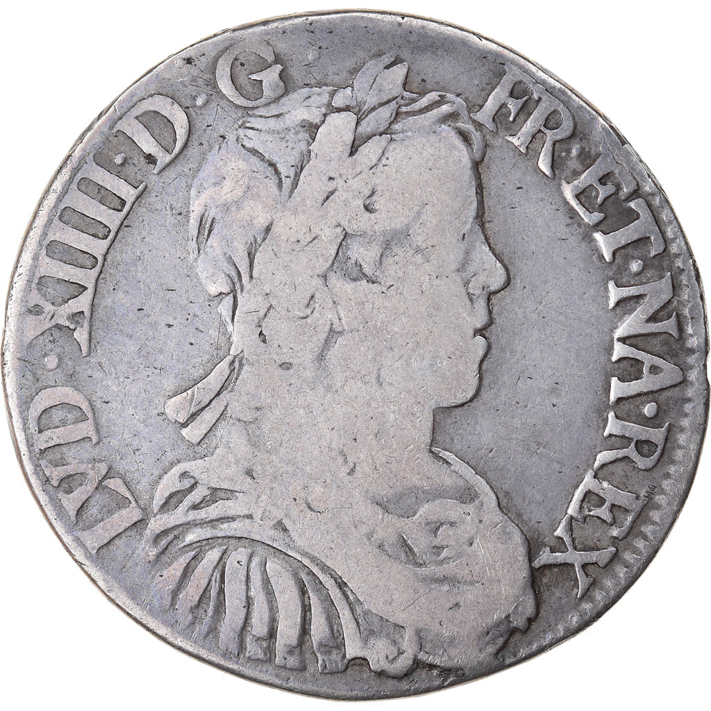 Munten, Frankrijk, Louis XIV, 1/2 Écu à la mèche longue, 1/2 Ecu, 1651, La