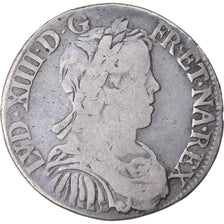Munten, Frankrijk, Louis XIV, 1/2 Écu à la mèche longue, 1/2 Ecu, 1651, La