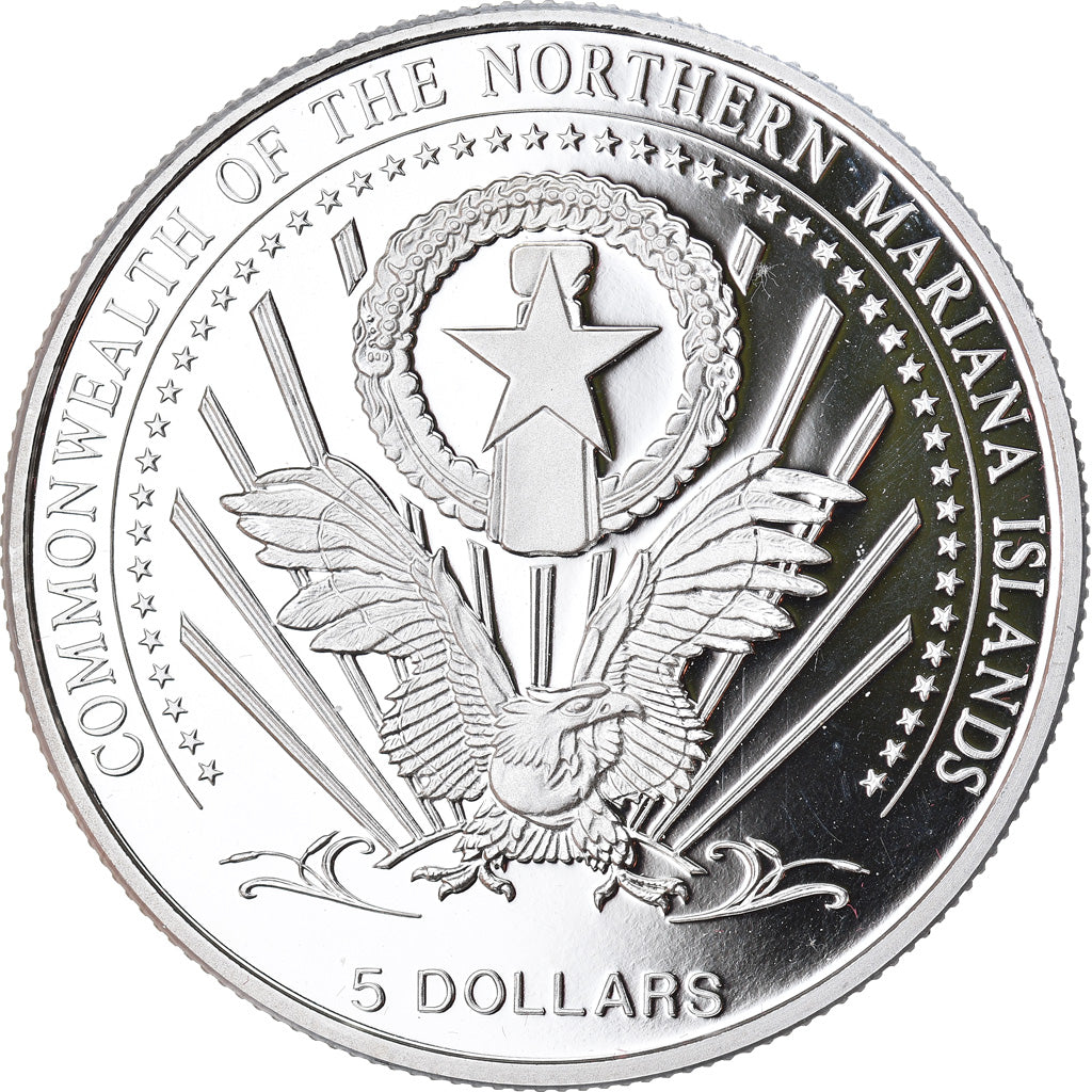 Coin, NORTHERN MARIANA ISLANDS, 5 Dollars, 2004, Proof, MS(65-70), Silver, KM:1