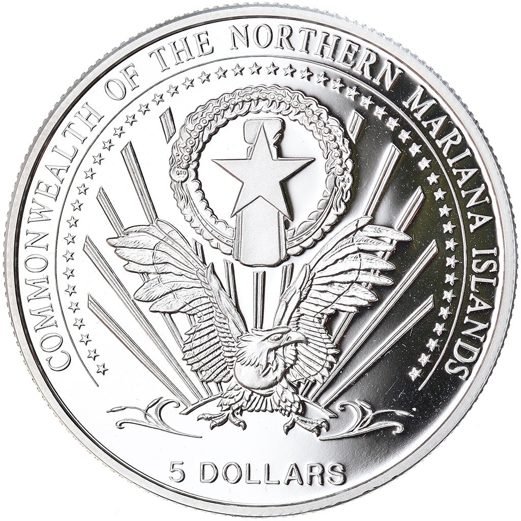 Coin, NORTHERN MARIANA ISLANDS, 5 Dollars, 2004, Proof, MS(65-70), Silver