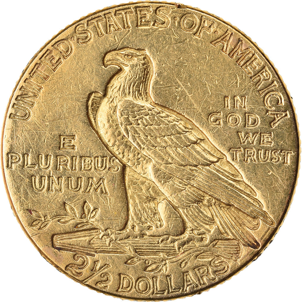 Moeda, Estados Unidos da América, Indian Head, $2.50, Quarter Eagle, 1912