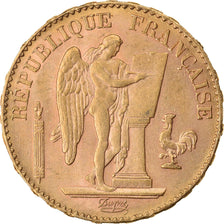 Moeda, França, Génie, 20 Francs, 1898, Paris, MS(63), Dourado, KM:825