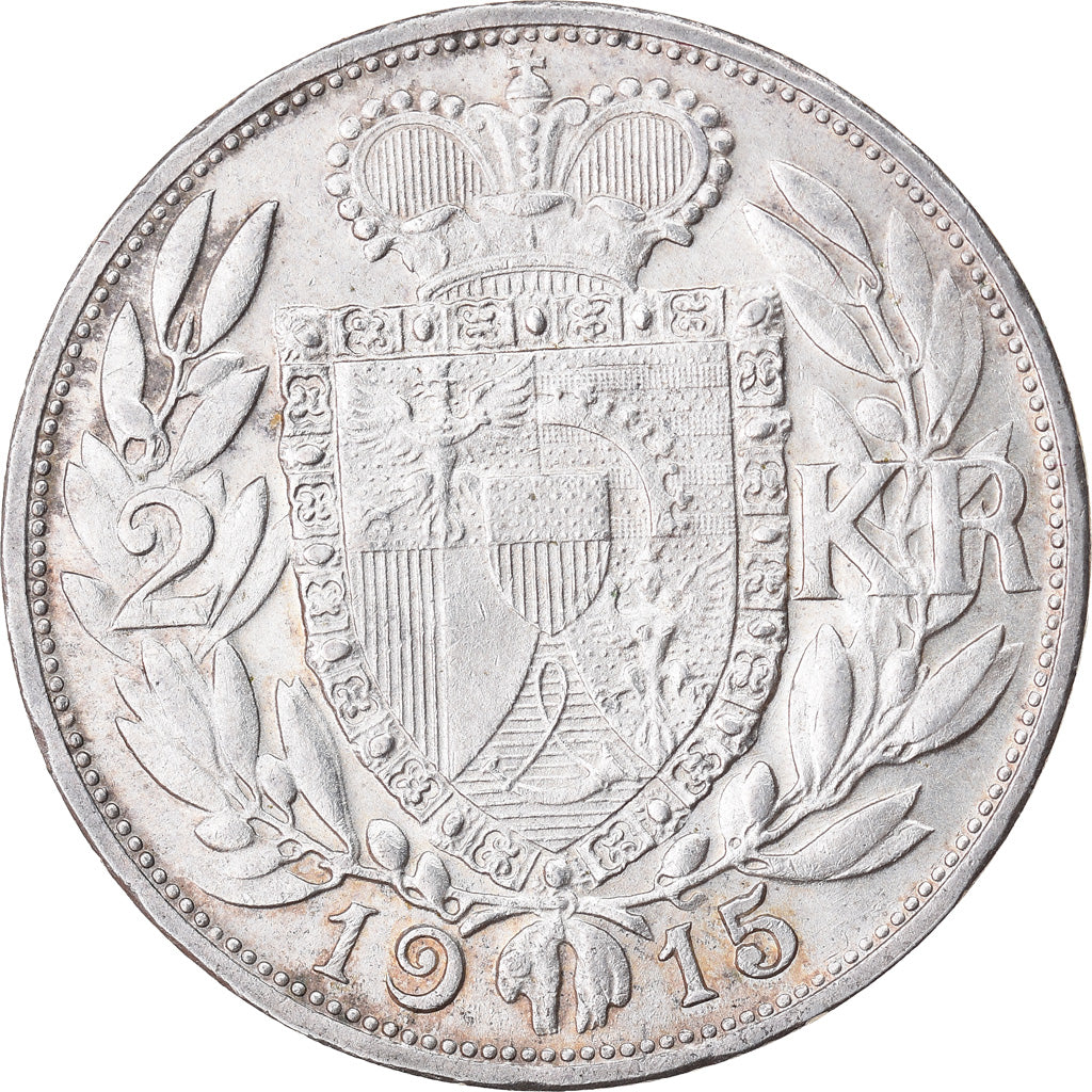 Monnaie, Liechtenstein, Prince John II, 2 Kronen, 1915, SUP, Argent, KM:3