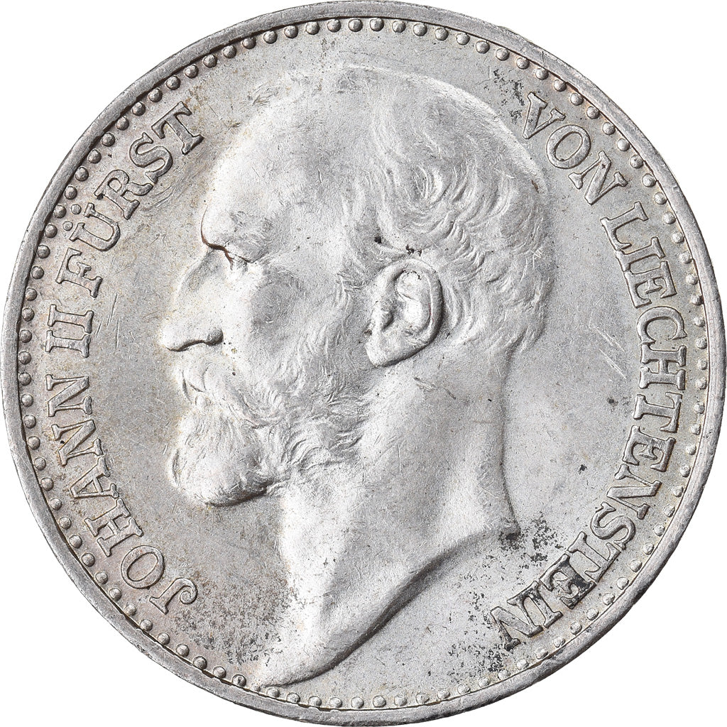 Coin, Liechtenstein, Prince John II, Frank, 1924, MS(60-62), Silver, KM:8