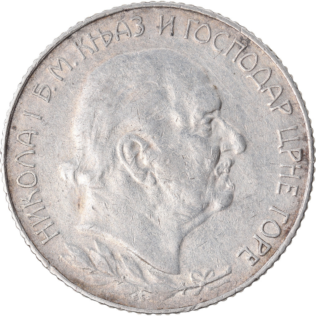 Monnaie, Montenegro, Nicholas I, Perper, 1909, TTB, Argent, KM:5