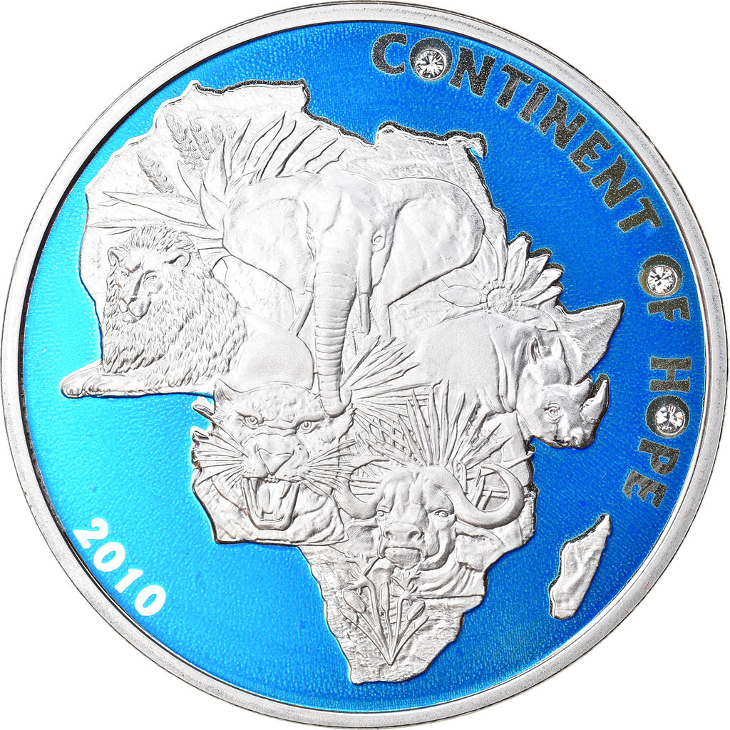 Moneta, Costa d’Avorio, 1000 Francs, 2010, CIT, Proof, FDC, Argento, KM:8