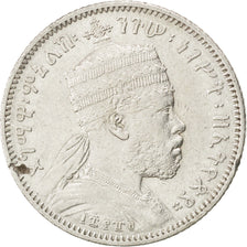 ETHIOPIA, 1/4 Birr, 1903, Paris, KM #3, EF(40-45), Silver, 25, 6.95
