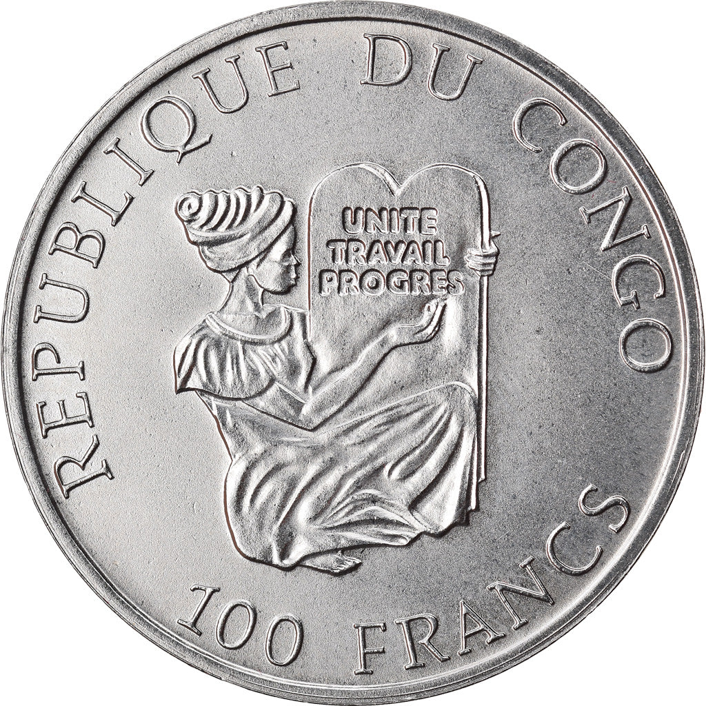 Monnaie, Congo Republic, 100 Francs, 1995, FDC, Copper-nickel, KM:21