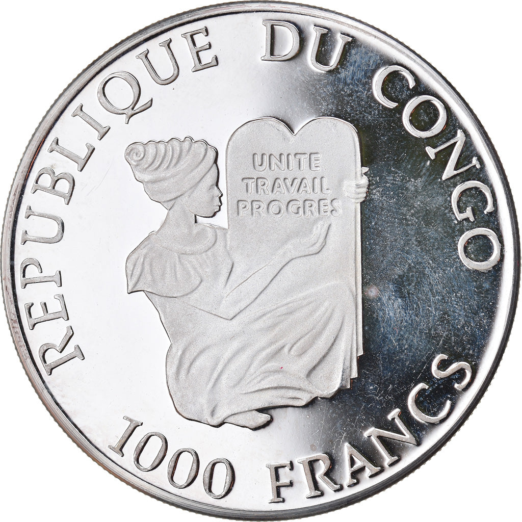 Monnaie, Congo Republic, 1000 Francs, 1997, Proof, SPL+, Argent, KM:28.1