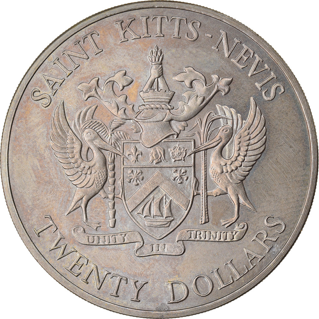 Coin, SAINT KITTS & NEVIS, 20 Dollars, 1982, MS(65-70), Copper-nickel, KM:4