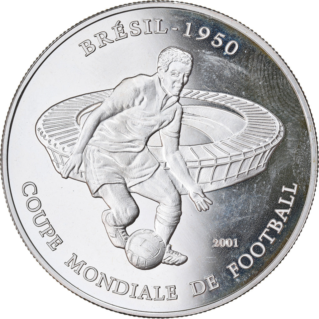 Münze, Chad, 1000 Francs, 2001, Proof, STGL, Silber, KM:21