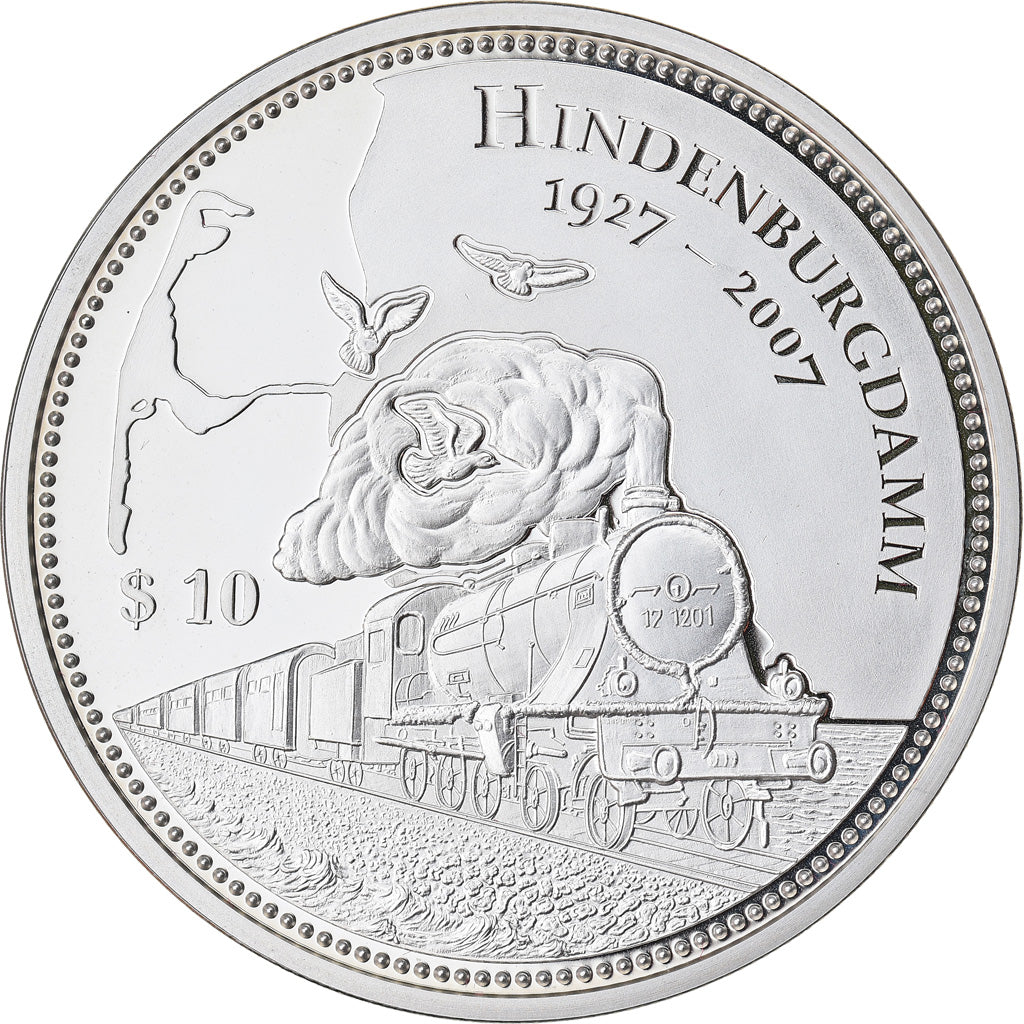 Moneta, Nauru, 10 Dollars, 2007, Proof, MS(65-70), Srebro, KM:77
