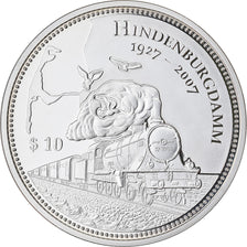 Moneta, Nauru, 10 Dollars, 2007, Proof, MS(65-70), Srebro, KM:77