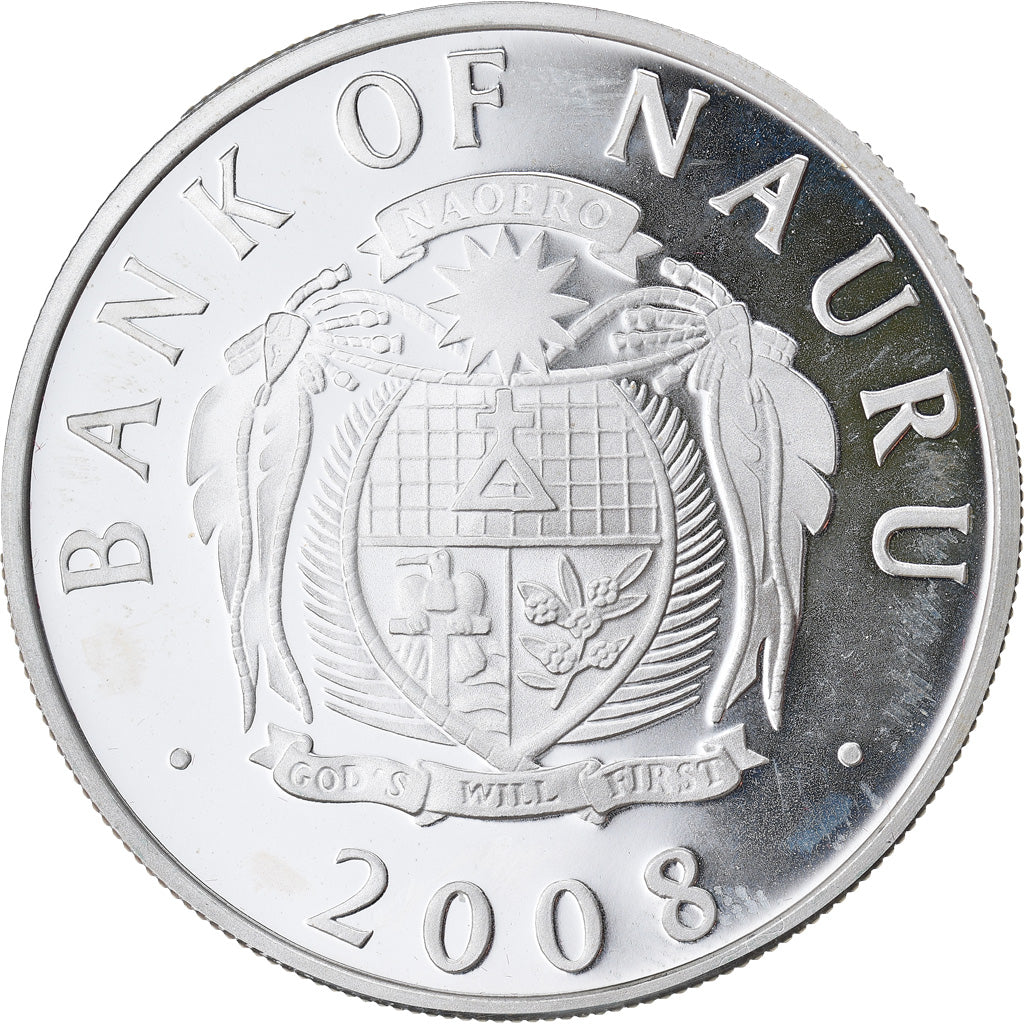 Moneta, Nauru, 5 Dollars, 2008, Proof, FDC, Argento, KM:80