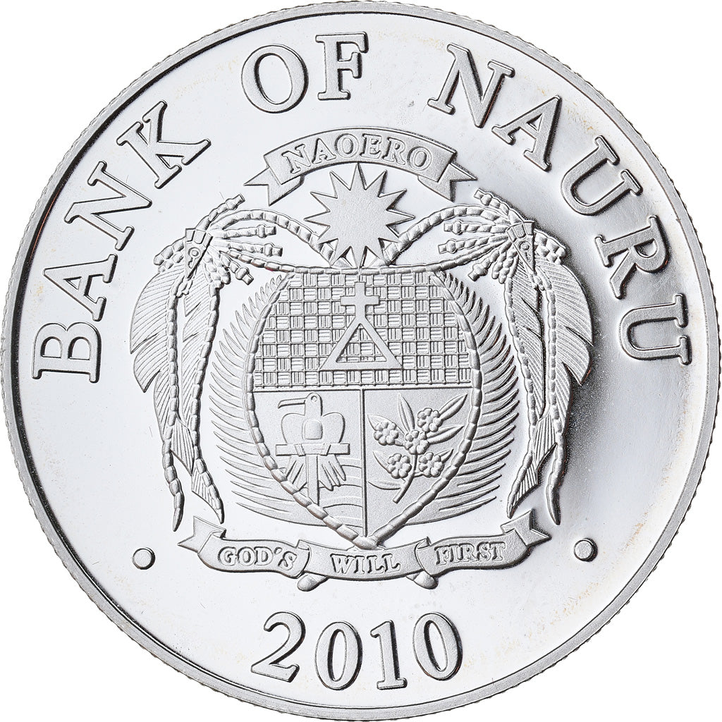 Moneta, Nauru, 10 Dollars, 2010, Proof, FDC, Argento, KM:88