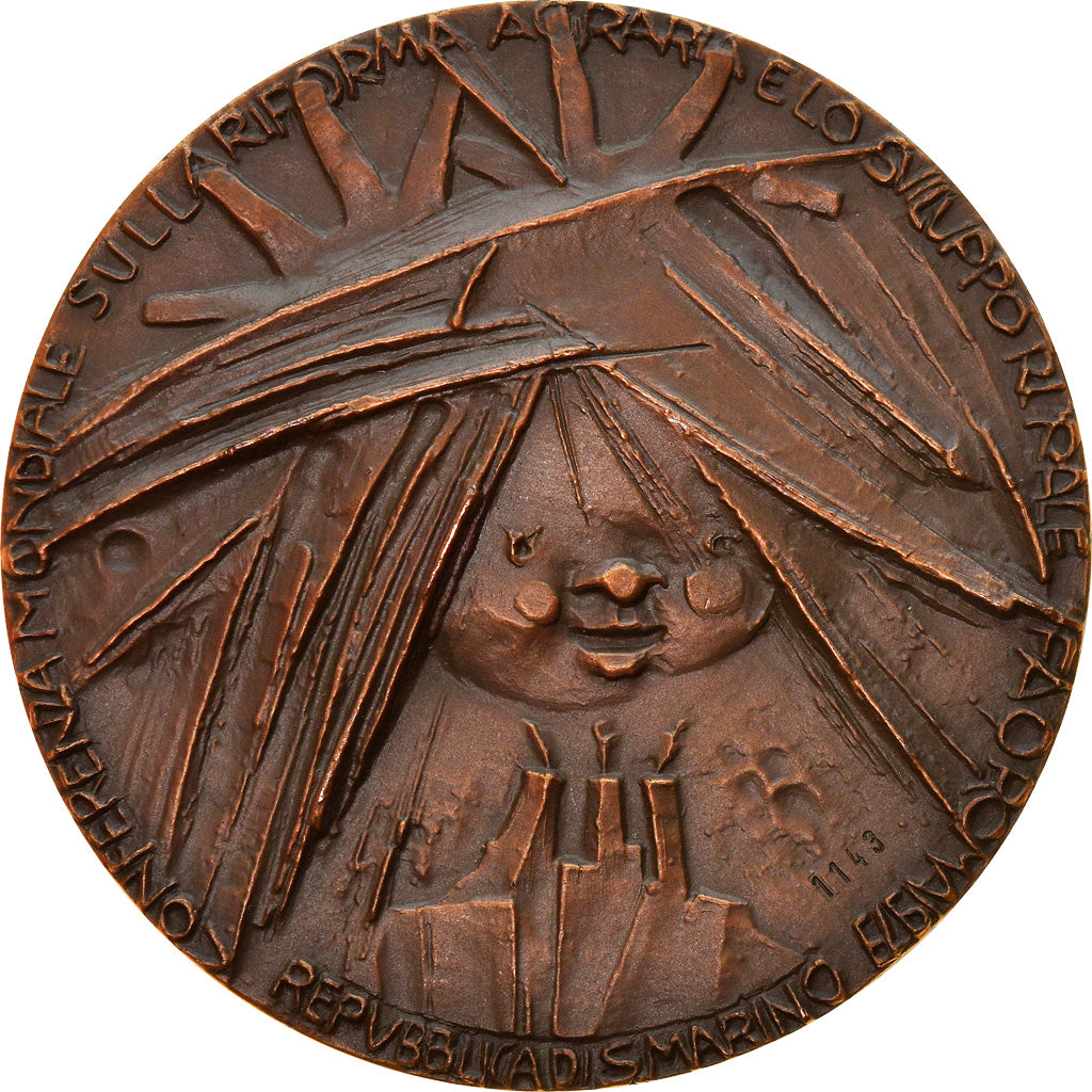 San Marino, Medal, Conferenza FAO Roma Riforma agraria, 1979, Grilli, MS(64)