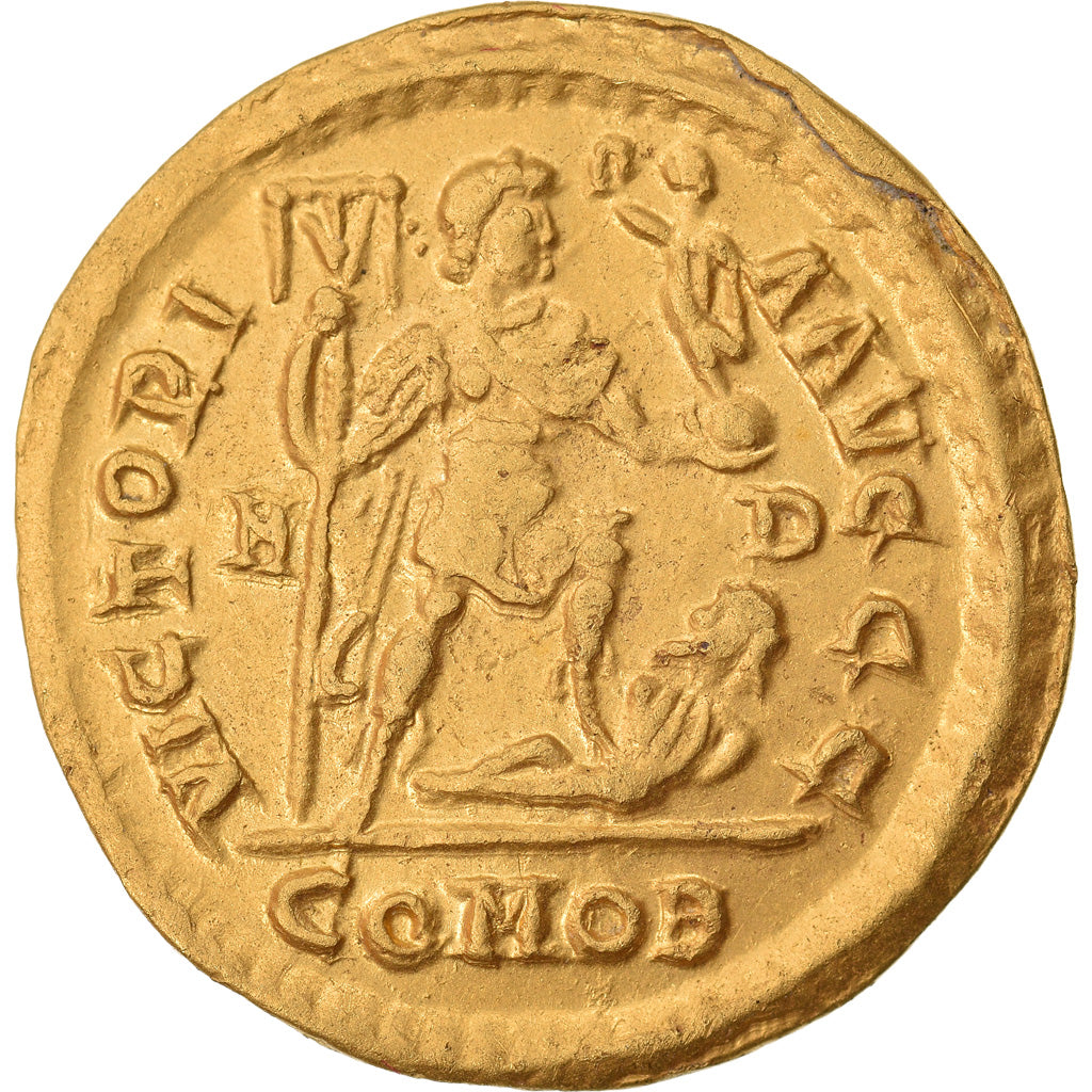 Coin, Honorius, Solidus, 395-402, Milan, AU(55-58), Gold, RIC:1206