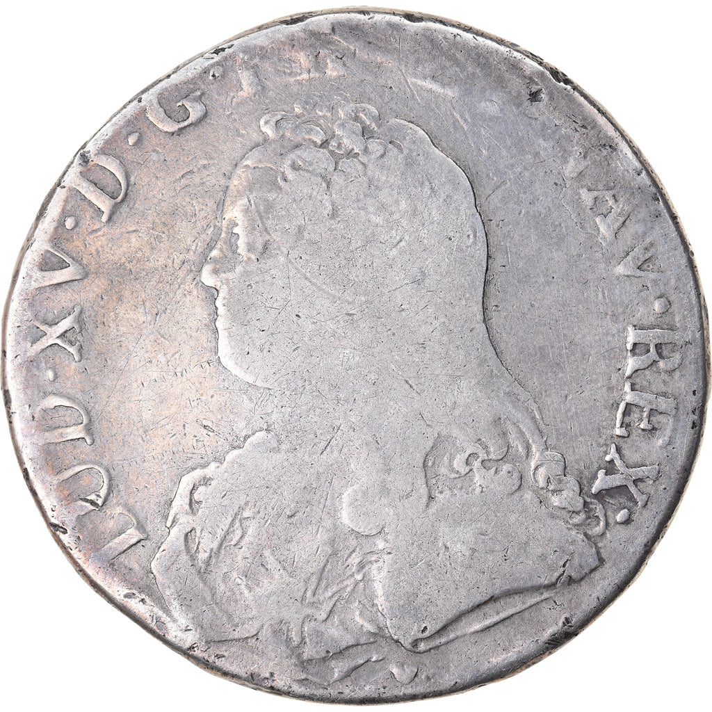 Moneta, Francja, Louis XV, Écu aux branches d'olivier, Ecu, 1727, Aix