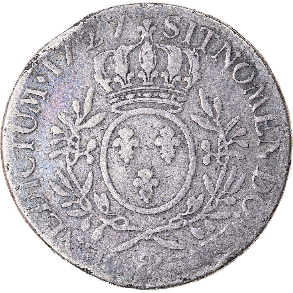 Moneta, Francja, Louis XV, Écu aux branches d'olivier, Ecu, 1727, Aix