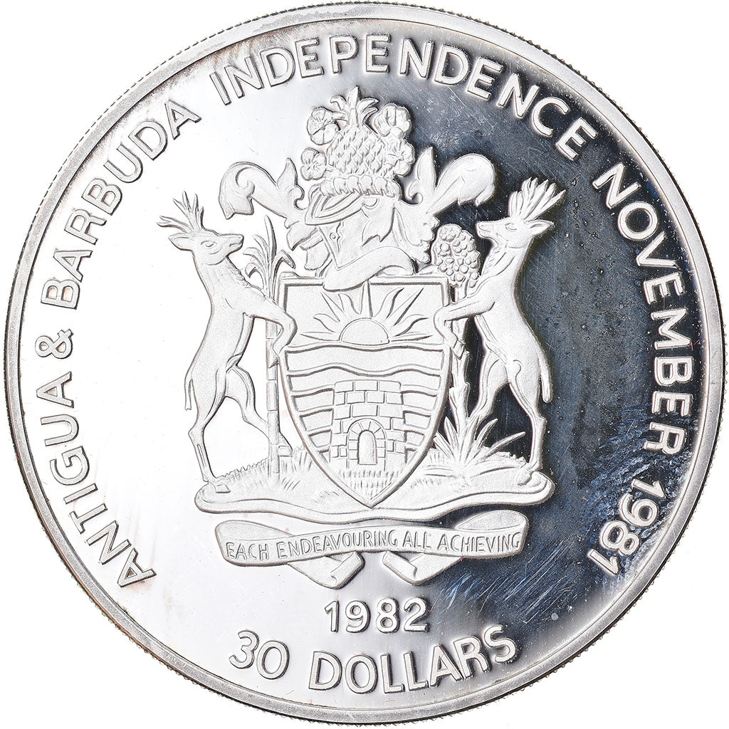 Coin, ANTIGUA & BARBUDA, Elizabeth II, 30 Dollars, 1982, Valcambi, Proof