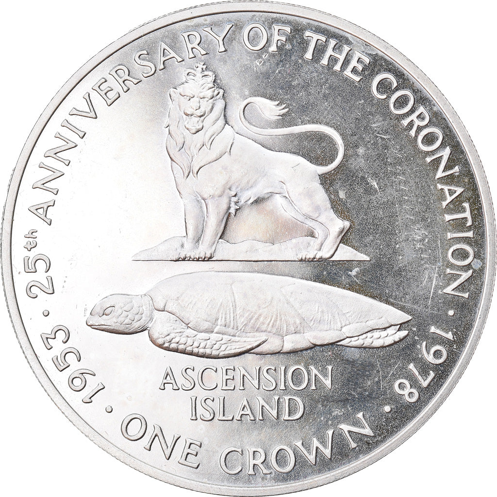 Coin, Ascension Island, 25 Pence, Crown, 1978, Pobjoy Mint, Proof, MS(63)