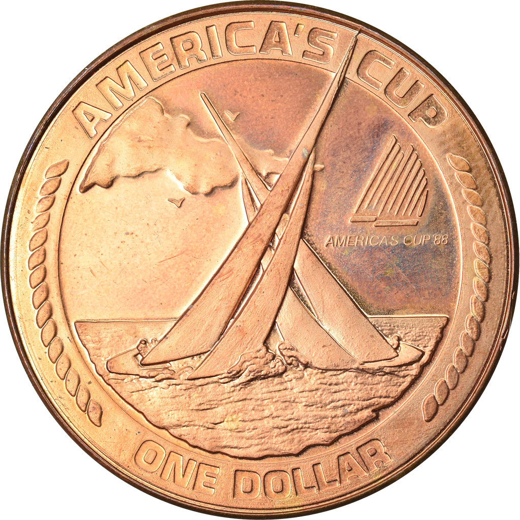 Monnaie, AMERICAN SAMOA, Dollar, 1988, Phillips, Proof, FDC, Bronze, KM:1.2