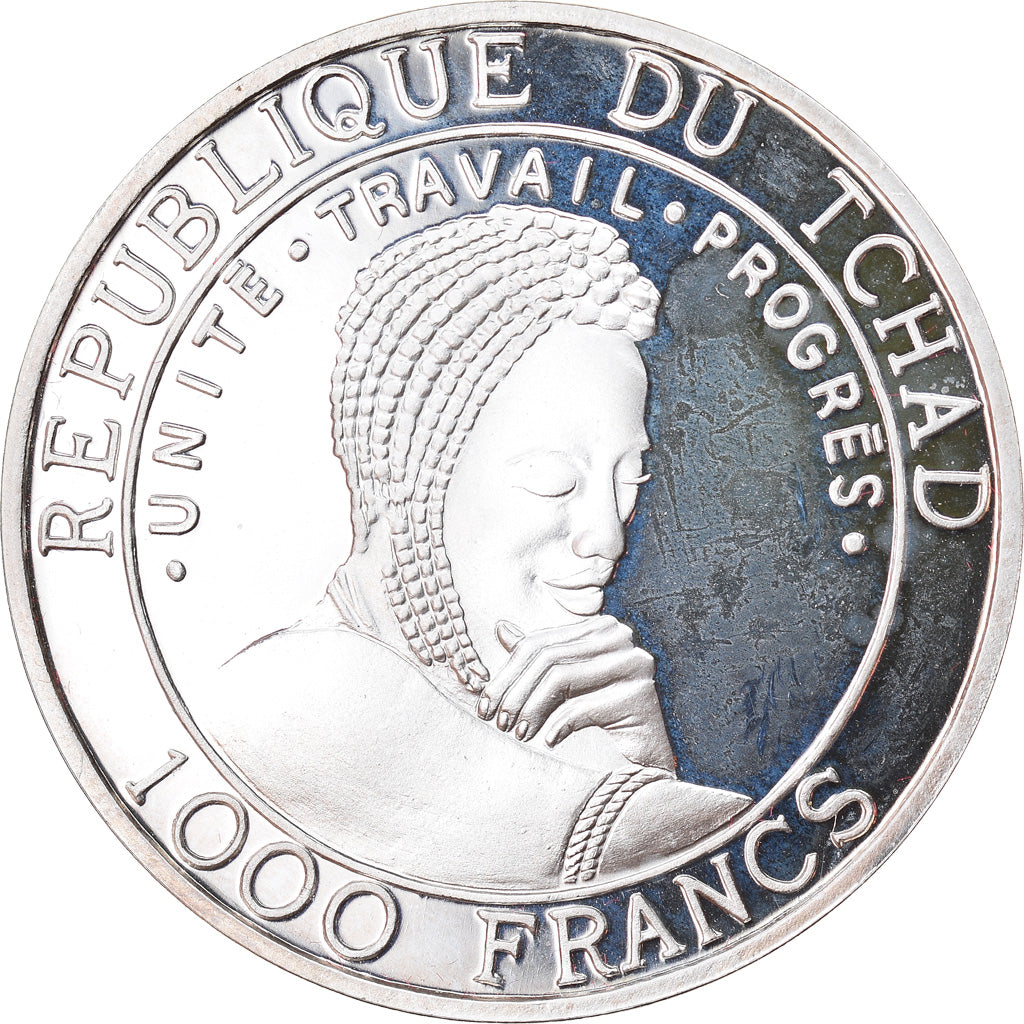 Monnaie, Chad, 1000 Francs, 1999, Proof, FDC, Argent, KM:16