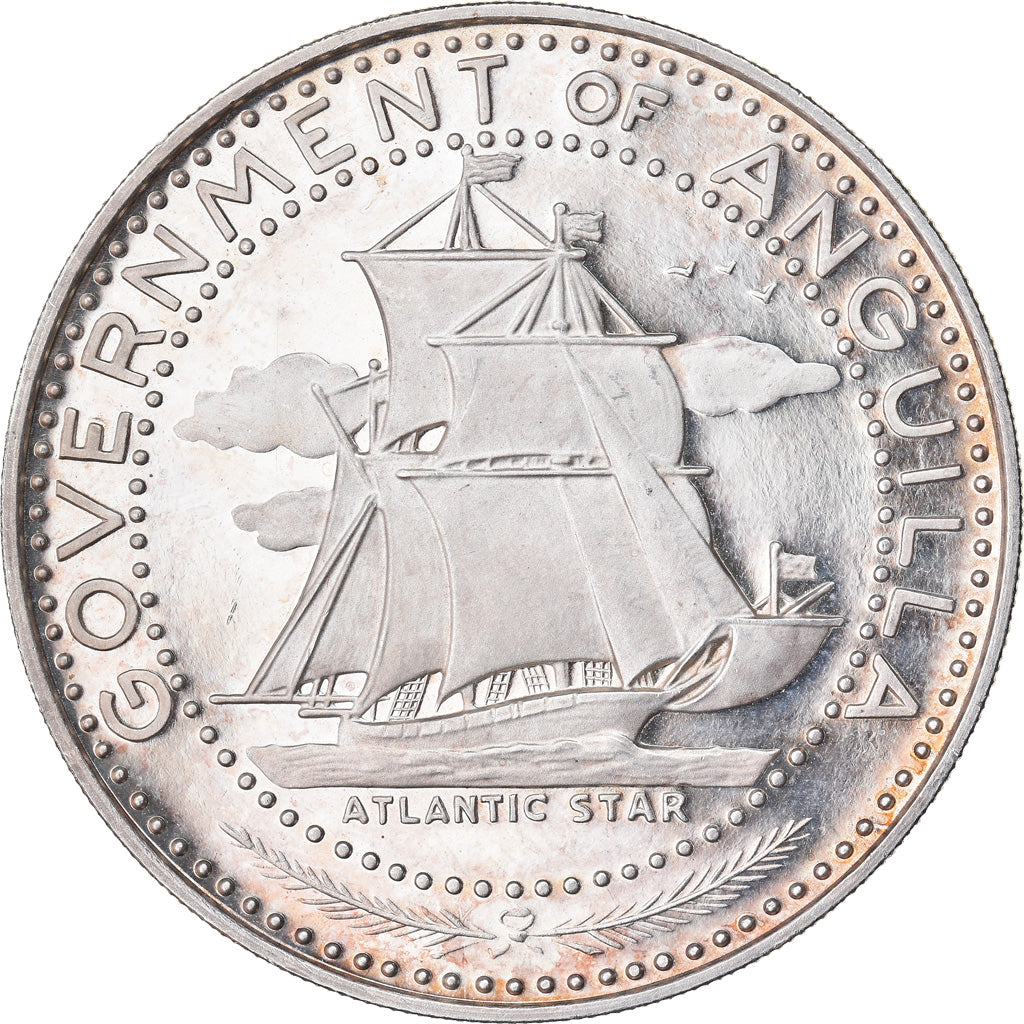 Monnaie, ANGUILLA, 4 Dollars, 1970, Proof, FDC, Argent, KM:18.1