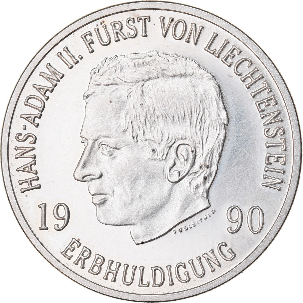 Monnaie, Liechtenstein, Prince Hans Adam II, 10 Franken, 1990, Proof, FDC