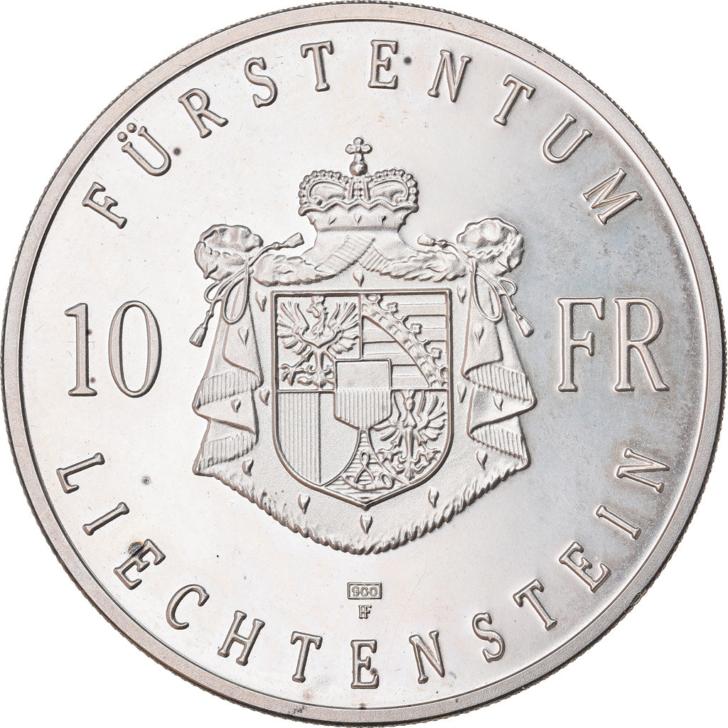Monnaie, Liechtenstein, Prince Hans Adam II, 10 Franken, 1990, Proof, FDC