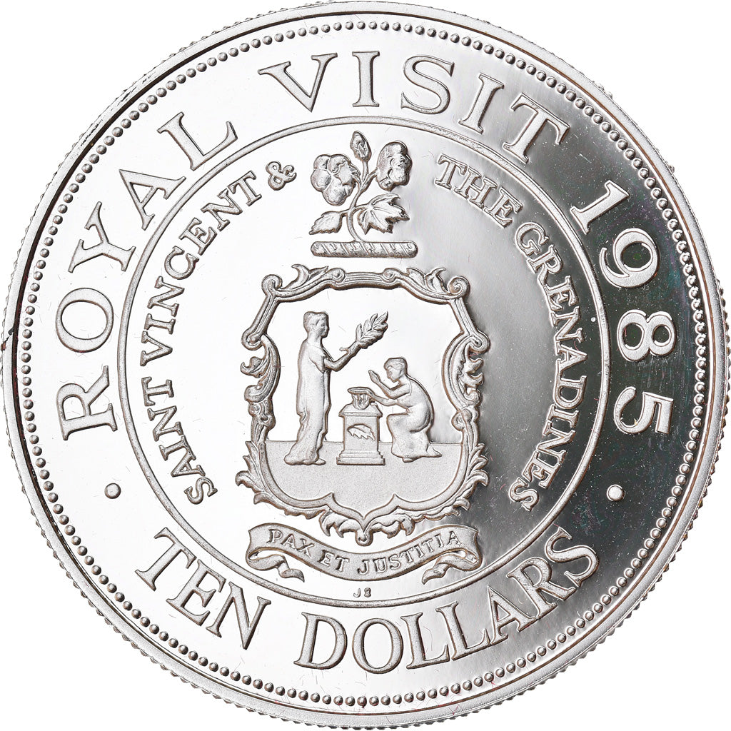 Monnaie, SAINT VINCENT, 10 Dollars, 1985, Proof, FDC, Argent, KM:14A