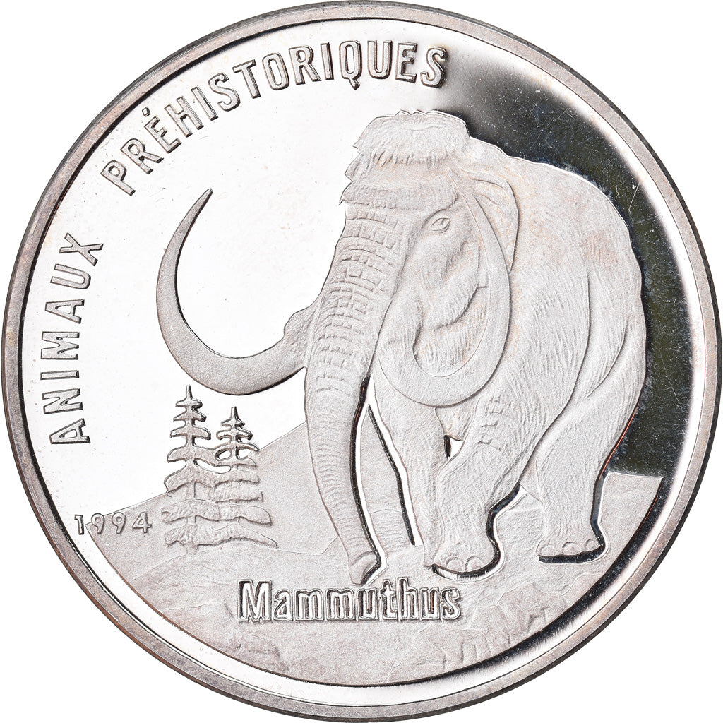 Moneta, Republika Konga, 1000 Francs, 1994, Proof, MS(65-70), Srebro, KM:17