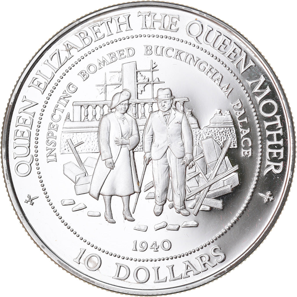 Moneta, Nauru, 10 Dollars, 1994, Proof, MS(65-70), Srebro, KM:6