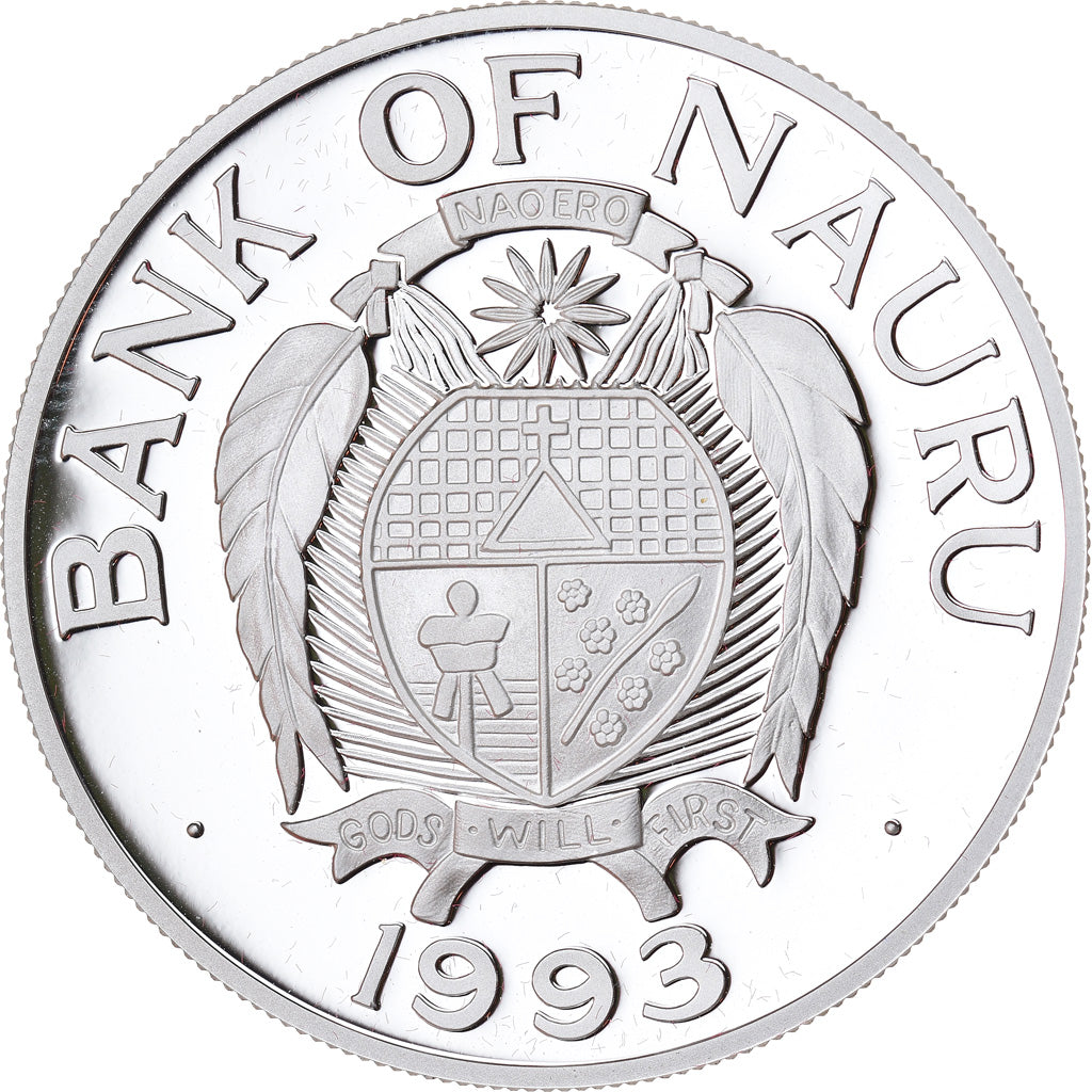 Monnaie, Nauru, 10 Dollars, 1993, Proof, FDC, Argent, KM:2