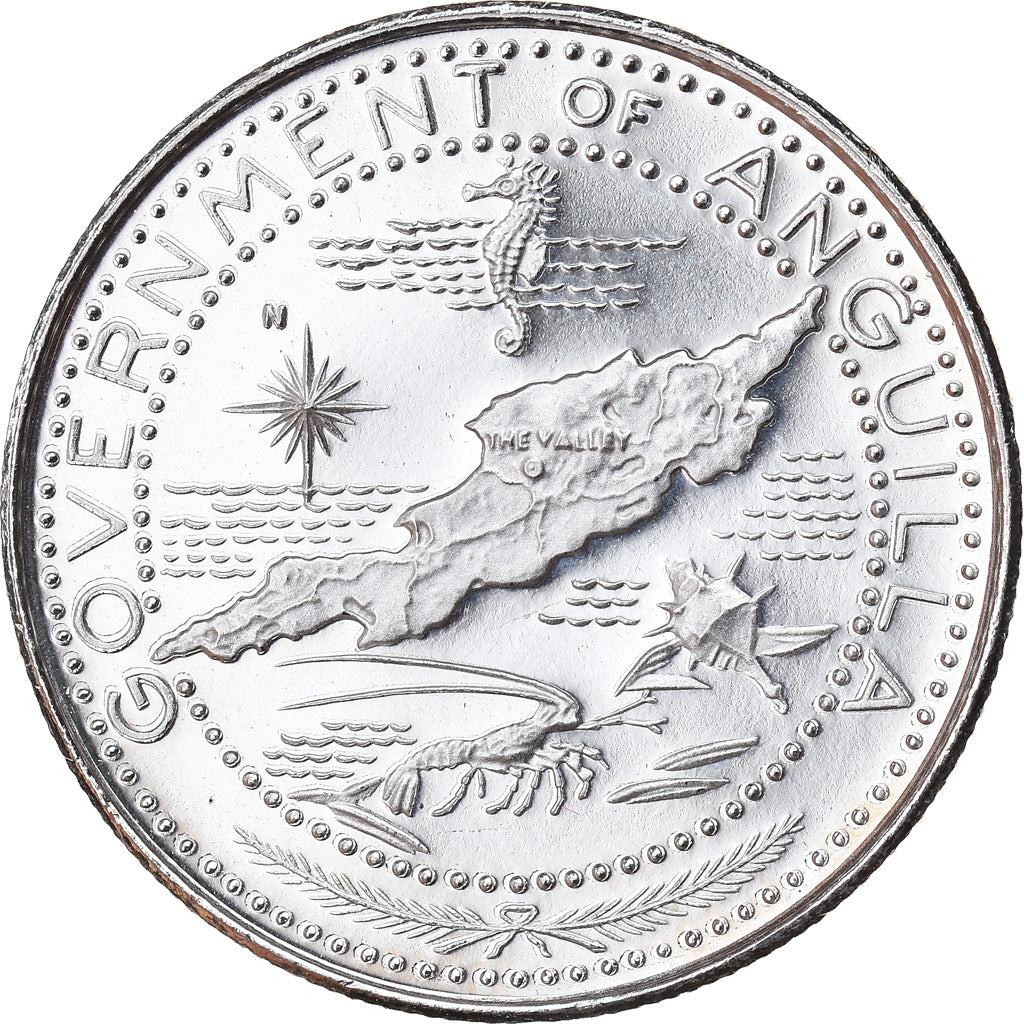 Moneta, ANGUILLA, Dollar, 1970, Proof, MS(65-70), Srebro, KM:16