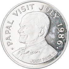 Moeda, Santa Lúcia, 5 Dollars, 1986, Proof, MS(65-70), Prata, KM:14A