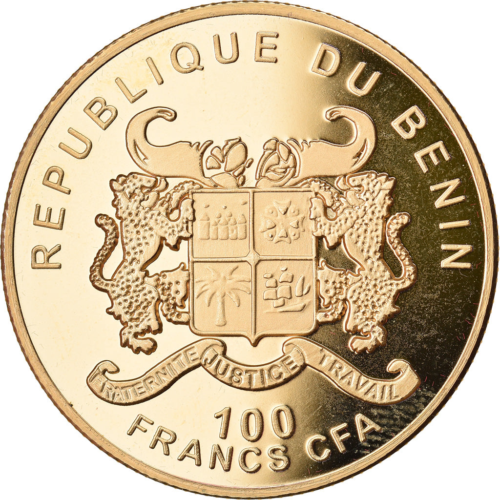 Moneta, Benin, 100 Francs, 2011, Proof, FDC, Rame dorato