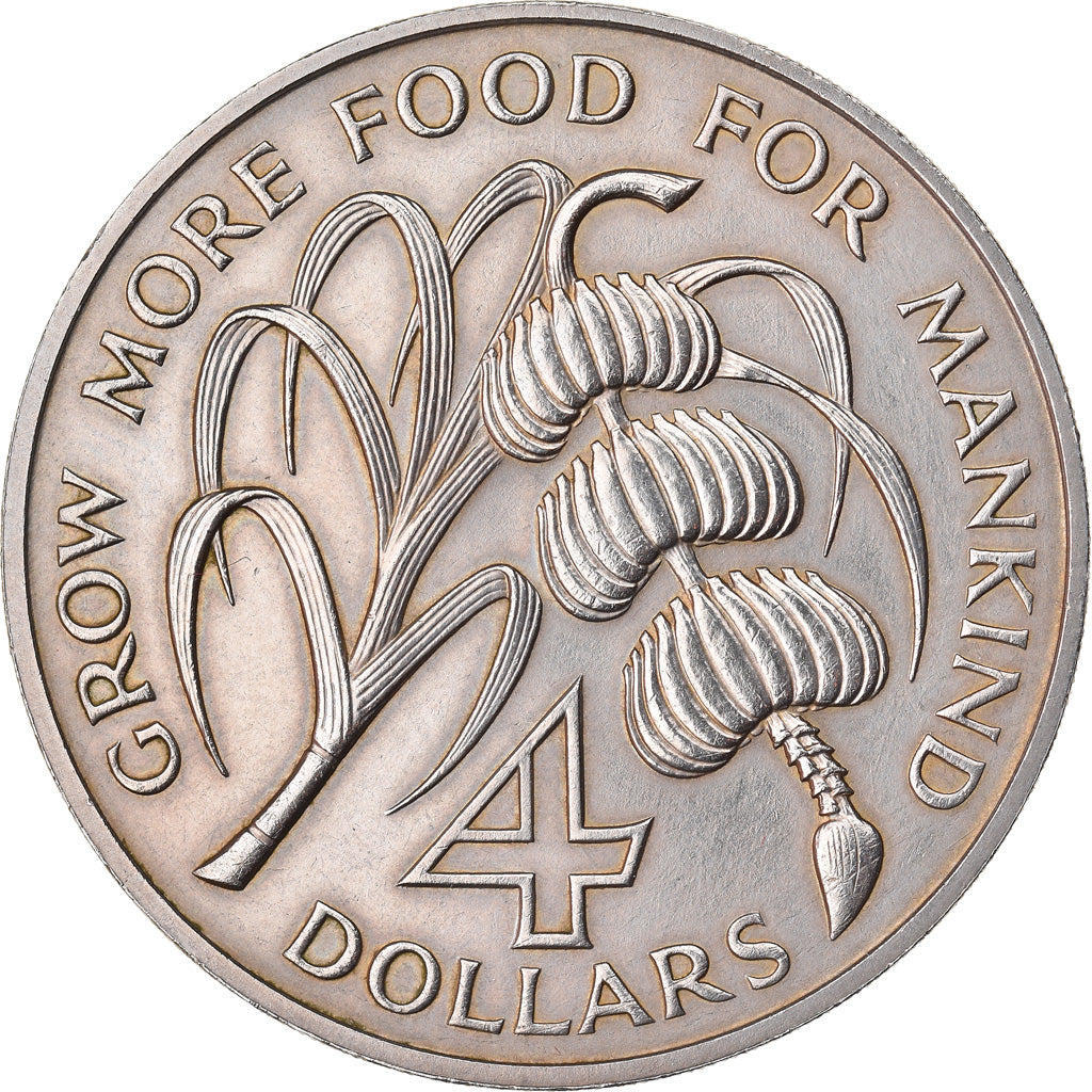 Coin, GRENADA, 4 Dollars, 1970, AU(55-58), Copper-nickel, KM:15