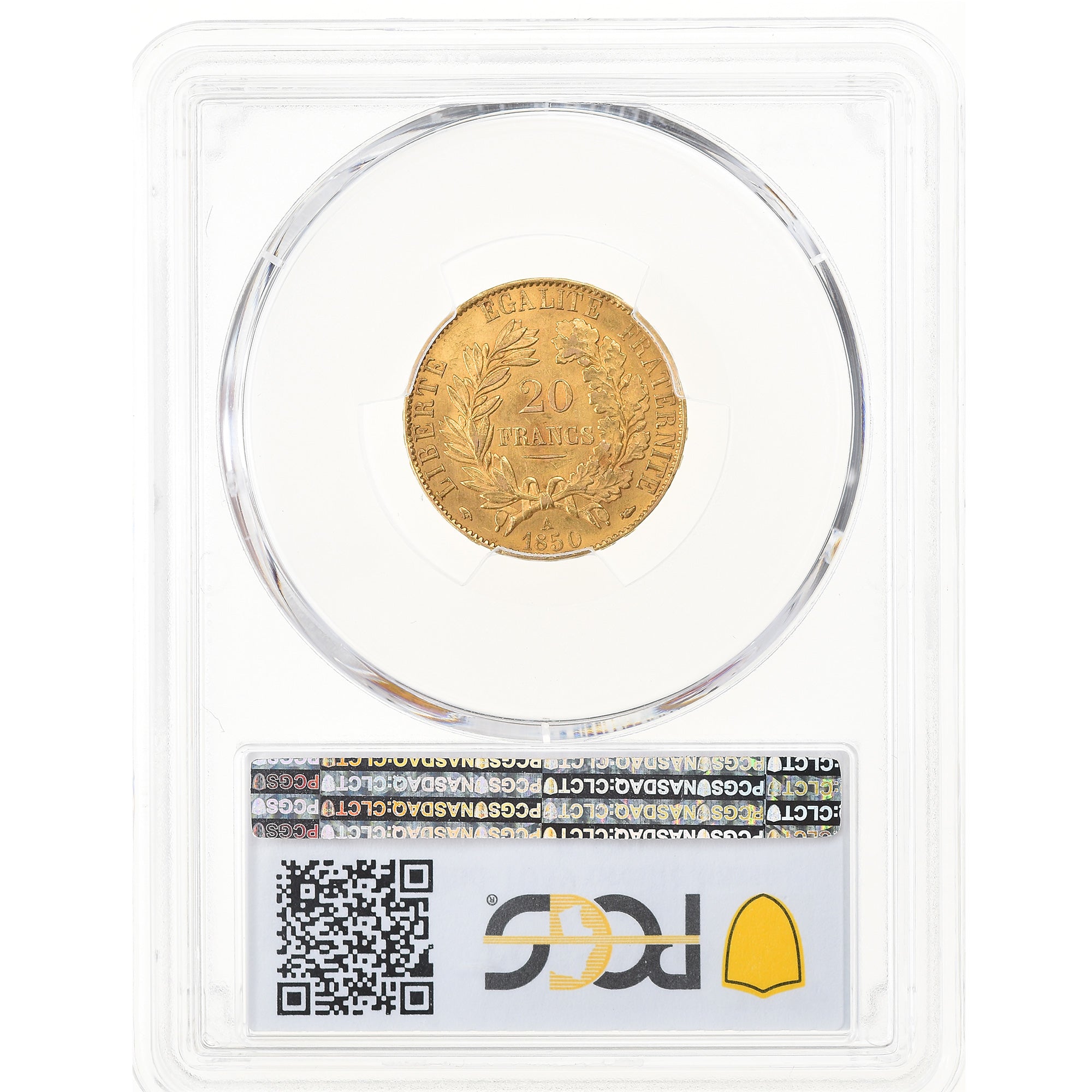 Coin, France, Cérès, 20 Francs, 1850, Paris, PCGS, MS63, MS(63), Gold, KM:762