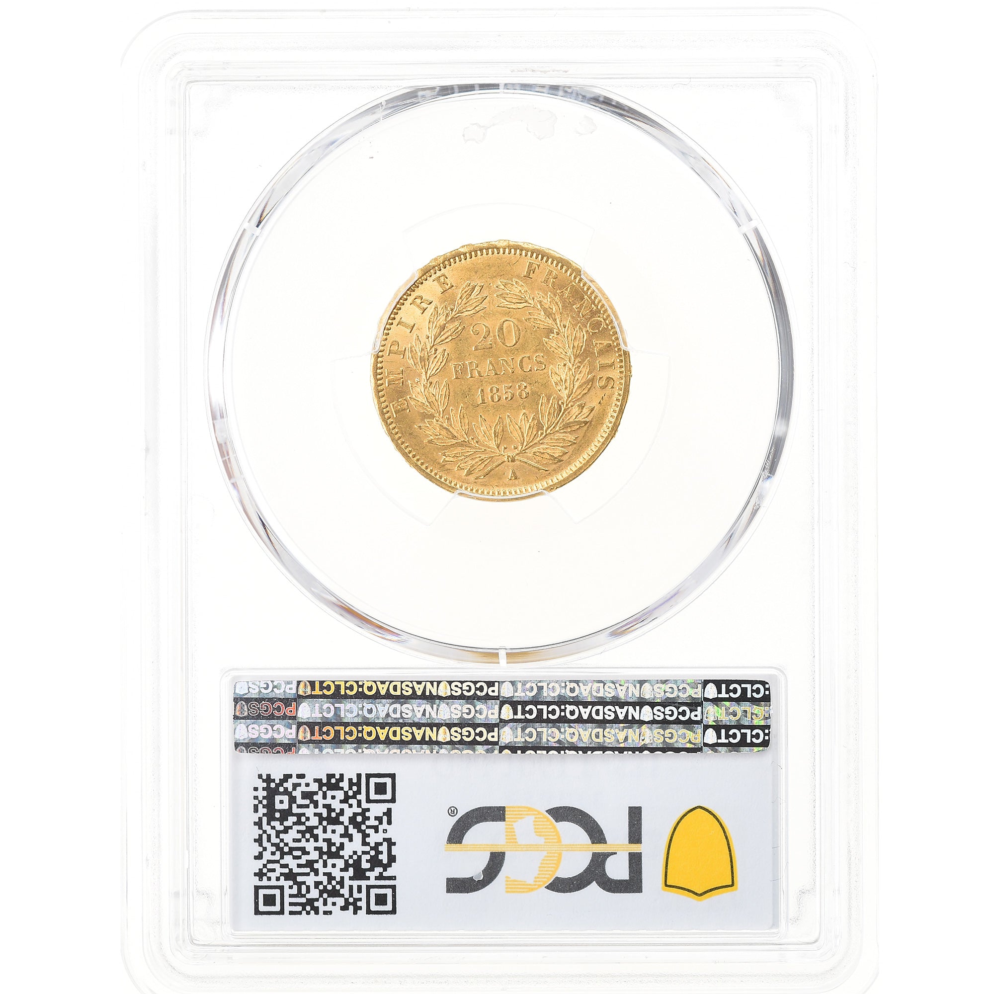 Monnaie, France, Napoleon III, Napoléon III, 20 Francs, 1858, Paris, PCGS