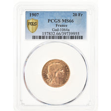 Münze, Frankreich, Marianne, 20 Francs, 1907, Paris, PCGS, MS66, STGL, Gold