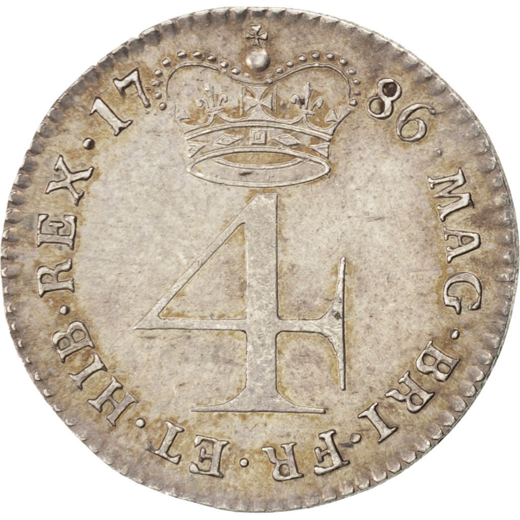 Great Britain, 4 Pence, 1786, KM #596.1, MS(63), Silver, 2.10
