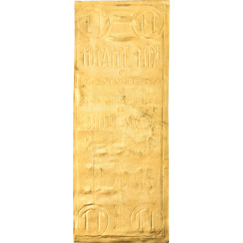Coin, Indochina, Kim-Thanh, Gold plate, MS(60-62), Gold, Lecompte:327