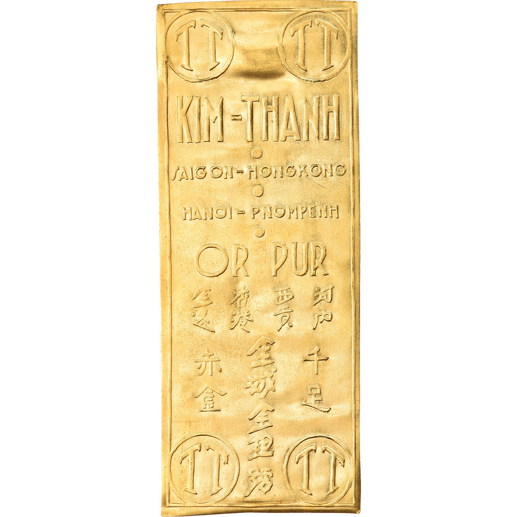 Moneda, Indochina, Kim-Thanh, Gold plate, SC, Oro, Lecompte:327