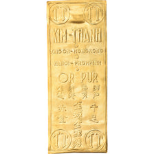 Moeda, Indochina, Kim-Thanh, Gold plate, MS(63), Dourado, Lecompte:327