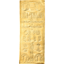 Moeda, Indochina, Kim-Thanh, Gold plate, MS(60-62), Dourado, Lecompte:327